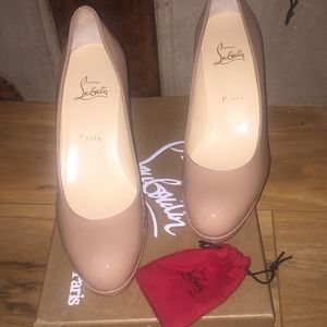 Louboutin Simple 85 Nude Pump size 39